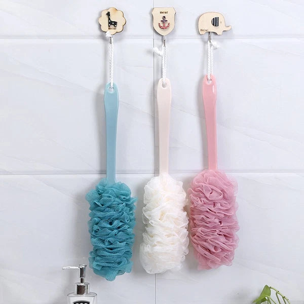 Back Scrubber for Shower Loofah Long Handle Bath Body Brush Soft Nylon Mesh S...