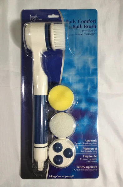 Health Solutions Body Comfort Bath Brush - New with 4 attachments