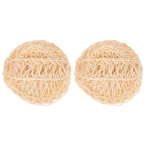 2 Pcs Sisal Bath Brush Man Shower Accessories Bathing Balls Body Scrubber Dry