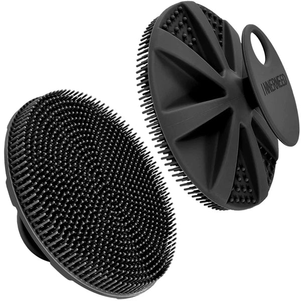 Food-Grade Soft Silicone Body Scrubber Shower Brush Handheld Cleansing Skin B...