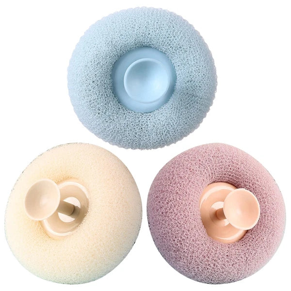 3 Pcs Bath Brush Miss Bathroom Exfoliating Scrubber and Shower Balls