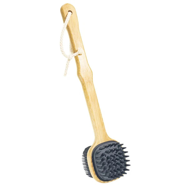 Bath Brush Man Miss Long Handle Silicone Scrubber Back for Shower