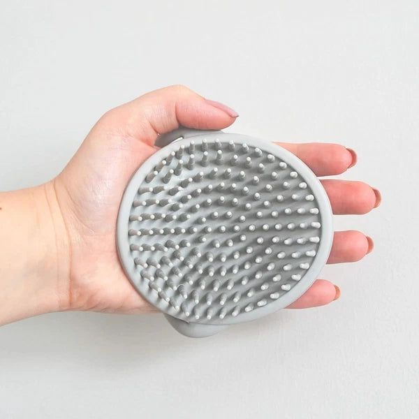Shnuggle Baby Bath Brush | Soft Brush Helps To Massage Away Cradle Cap - Grey