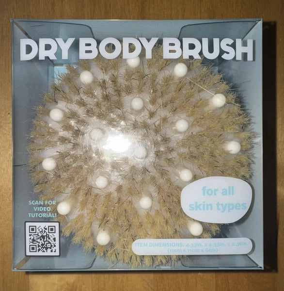 NEW IN BOX DRY BODY BRUSH EXFOLIATE, LYMPHATIC DRAINAGE, CELLULITE SMOOTH SKIN