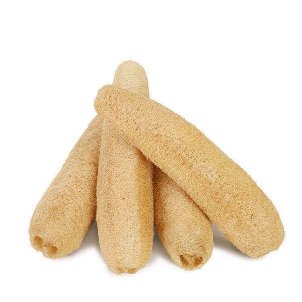 4 Pcs Natural Loofah Sponges 【25-30cm】Organic Luffa Bath Sponge Shower Body