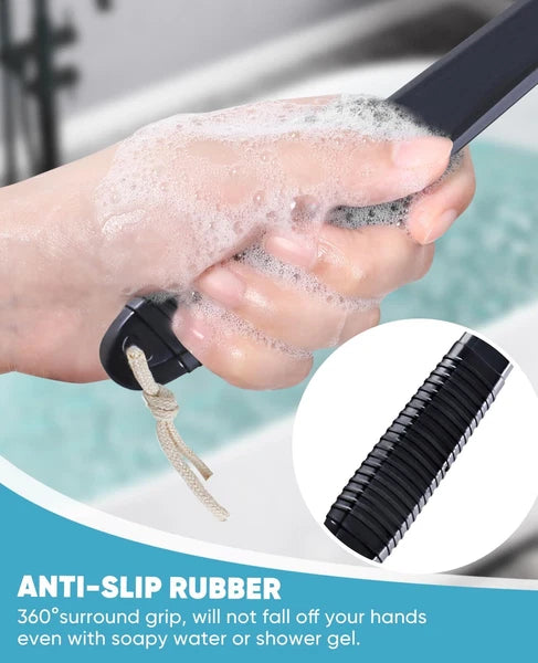 Dry Brushing Body Brush 17" Nonslip Plastic Handle Dry Brushing Body Brush For L