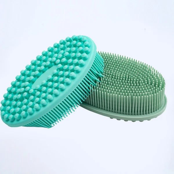 Bath Brush Scalp Massager Silicone Bristles Body Scrubber Washing Comb Bath Tool