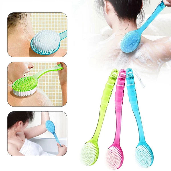 Body Back Bath Brush - for Shower with Long Handle, Back Washer Scrubber NEW