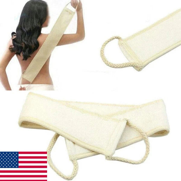Body Back Bath Strap Scrubber Exfoliating Loofah Shower Sponge Brush Spa Loofa