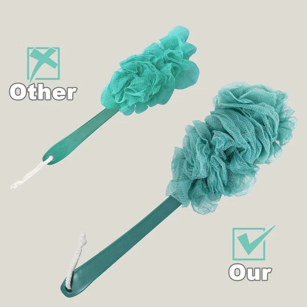 2-Pack Qewro Back Scrubber Loofah Brush with Long Handle