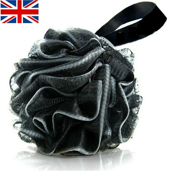 Large-Bath-Shower-Scrub Exfoliating Body Brush Scrubber Sponge Ball Mesh Puff UK