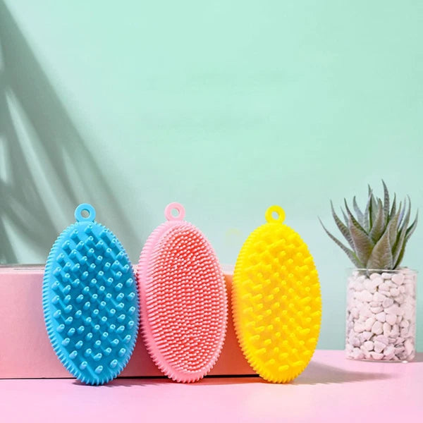 Bath Brush Body Exfoliator Newborn Baby Hair Washing Skin Scrubber