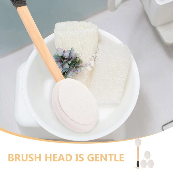 Anti-slip Bath Brush Set Baby Man Cream Applicator for Back Lotion Medicine