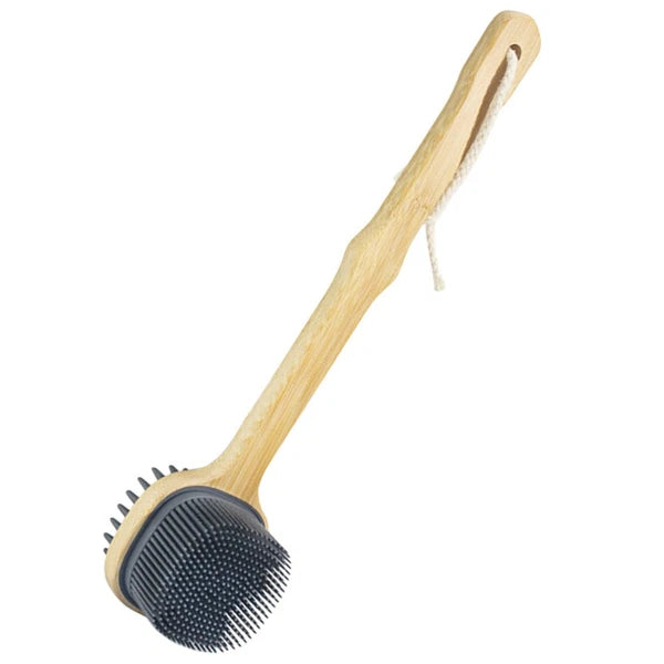 Bath Brush Silicone Shower Scrubber Body Men Long Handle