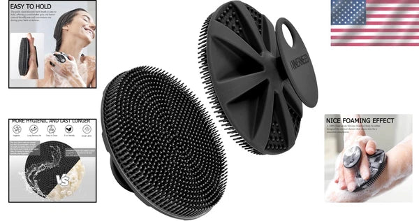 Food-Grade Soft Silicone Shower Brush for Sensitive Skin: Lather & Exfoliate