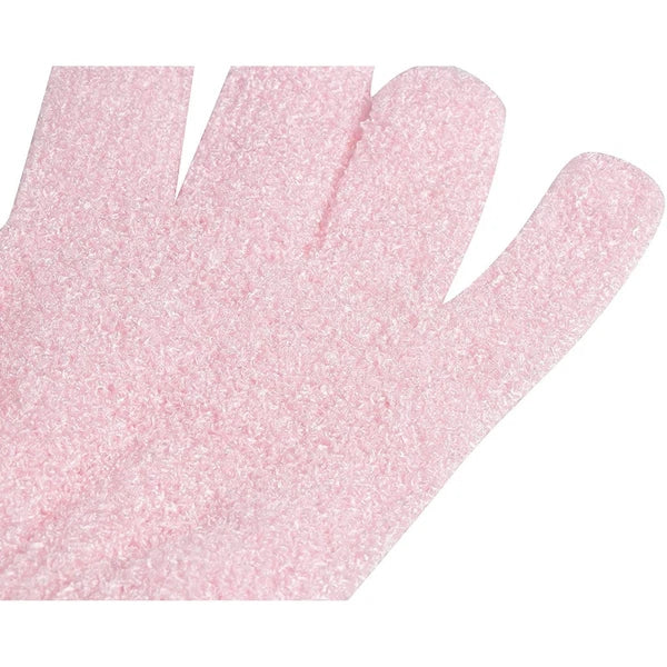 6 Pair Exfoliating Shower Gloves with Hanging Loop for Bath Body Scrub, Spa