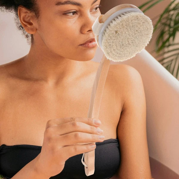 Bristle Bath Brush Body Scrubber Body Scrub Brush Long Handle Back Scrubber