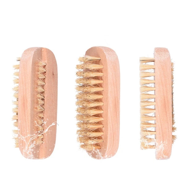 2pcs Wooden Shower Scrubber for Bathing Exfoliation