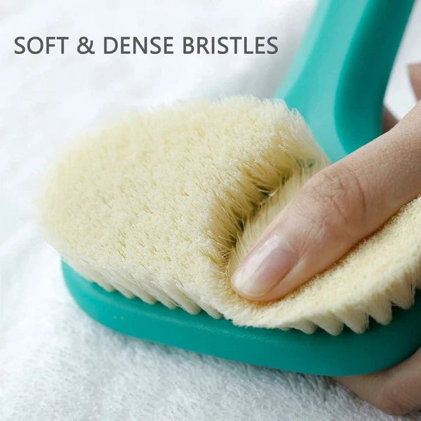 Ergonomic Body Brush for Bath & Shower - 14-Inch Exfoliation Tool in Green