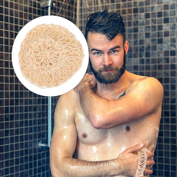 2 Pcs Sisal Bath Brush Man Shower Accessories Bathing Balls Body Scrubber Dry