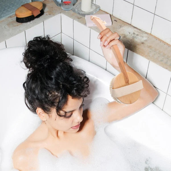 Bath Brush Shower Exfoliator Exfoliating Back Scrub Skin Scruber Scrubber for
