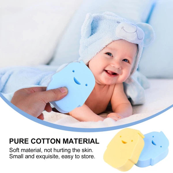 2 Pcs PVA Infant Shower Sponge Baby Bath Rubbing Scrubber Body Bath Brush