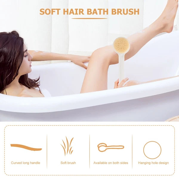 Back Scrubbing Brush Bath Scrubber Brushes Long Handles for Elderly