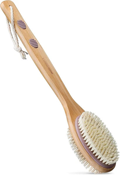 Mainbasics Back Scrubber for Shower – Long Handle Dual-Sided Brush for Body Wash