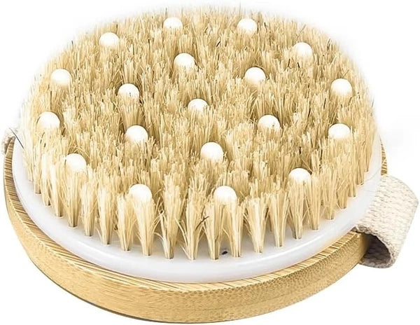 Bamboo Dry Body Brush Shower Brushing Removes Dry Skin