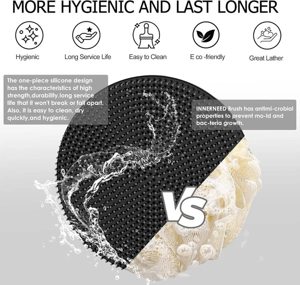 Food-Grade Soft Silicone Shower Brush for Sensitive Skin: Lather & Exfoliate