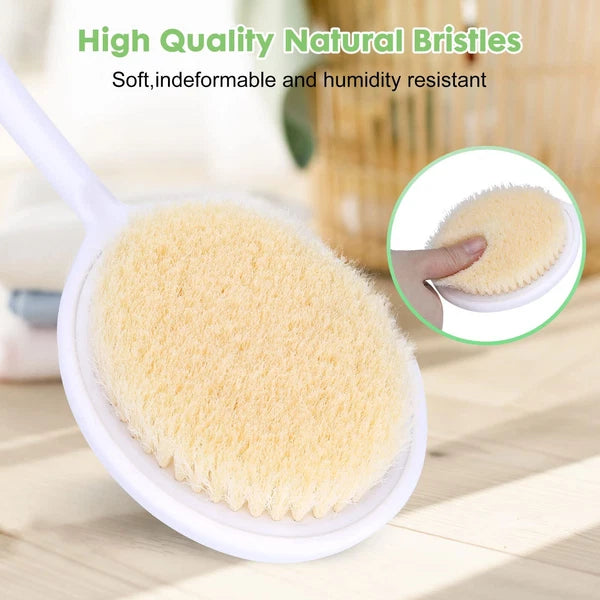 27.5” Back Bath Brush with Long Curved Long Handle,Shower Brush with U-Shaped...
