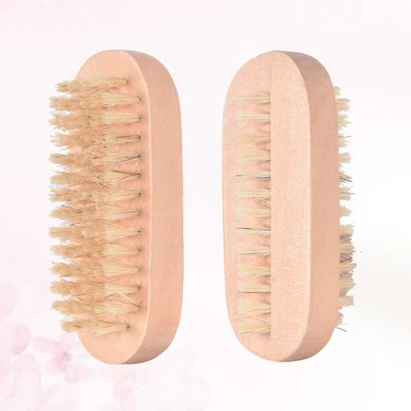 2pcs Wooden Shower Scrubber for Bathing Exfoliation