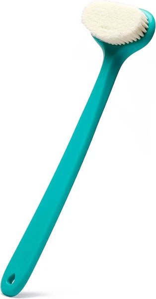 Ergonomic Body Brush for Bath & Shower - 14-Inch Exfoliation Tool in Green