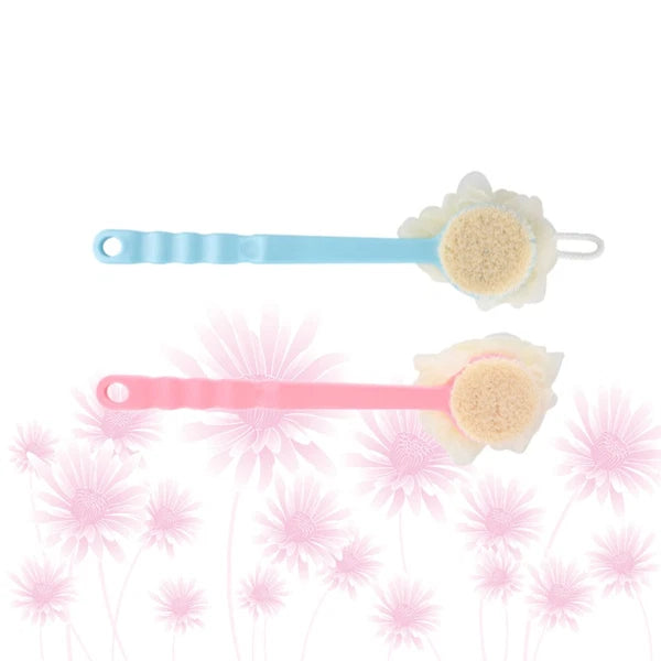 2 Pcs Back Rub Bath Brush Shower Exfoliator Scrubber Flower Bathing Accessories