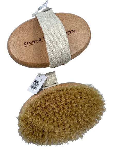 Bath & Body Works LOT of 2 Scrub Exfoliating Handle Brush Brushes Wooden NWT