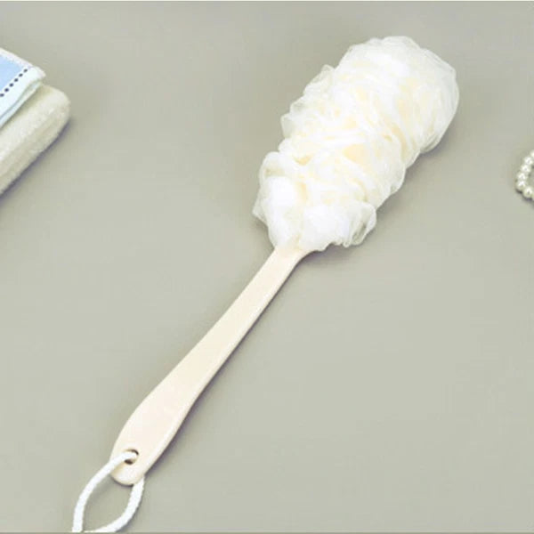 2 Pcs Rub The Back Bath Flowers Body Brush Scrubber with Long Handle