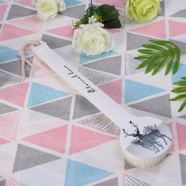 Exfoliating Body Brush Back Scrubber Brush Bristle Bath Brush