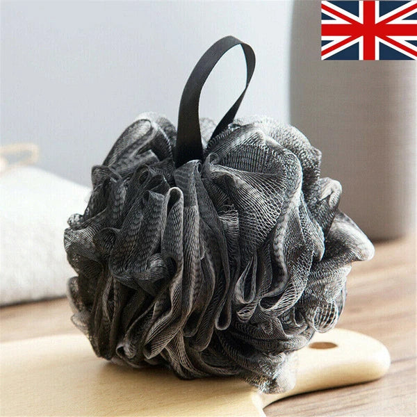 Large-Bath-Shower-Scrub Exfoliating Body Brush Scrubber Sponge Ball Mesh Puff UK