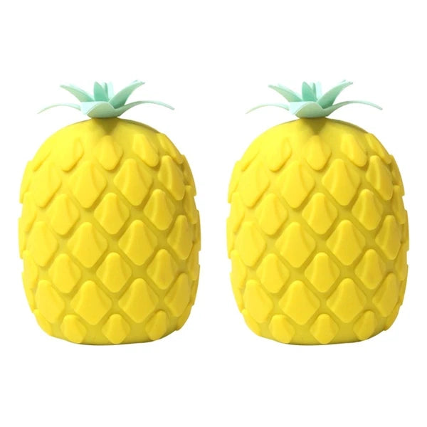 2 pcs Silicone Bath Brush Cartoon Pineapple Shape Body Shower Brush Body