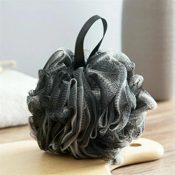 Bath Shower Mesh Ball Puff Large Scrubber Sponge Flower Exfoliating Body Brush !