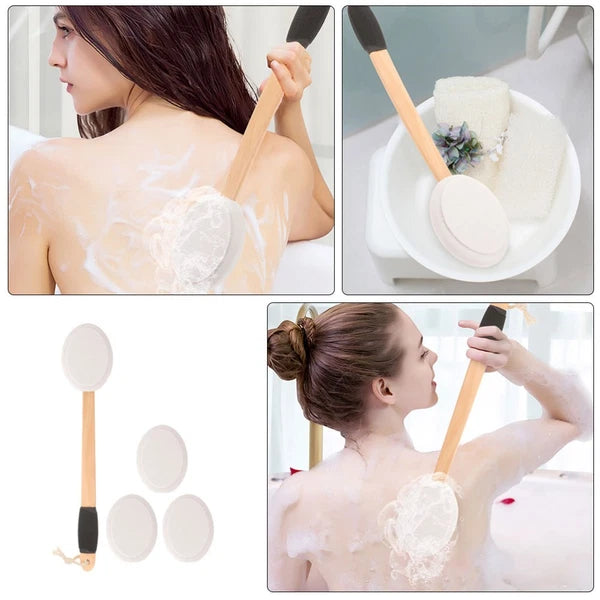 Back Applicator Anti-slip Bath Brush Set Elderly Baby Body Cream for Lotion