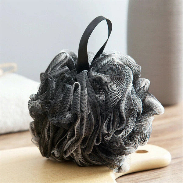 Bath Shower Mesh Ball Puff Large Scrubber Sponge Flower Exfoliating Body Brush !