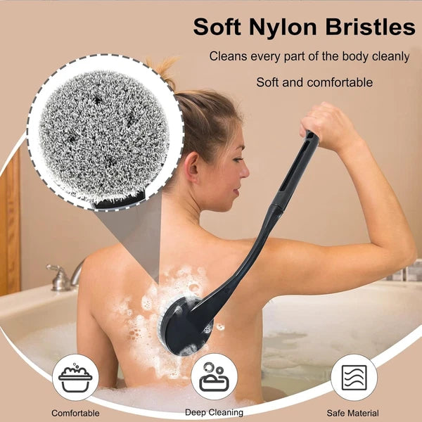 Back Scrubber for Shower,20.5" Bath Brush Long Handle for Deep Clean,Back Brush
