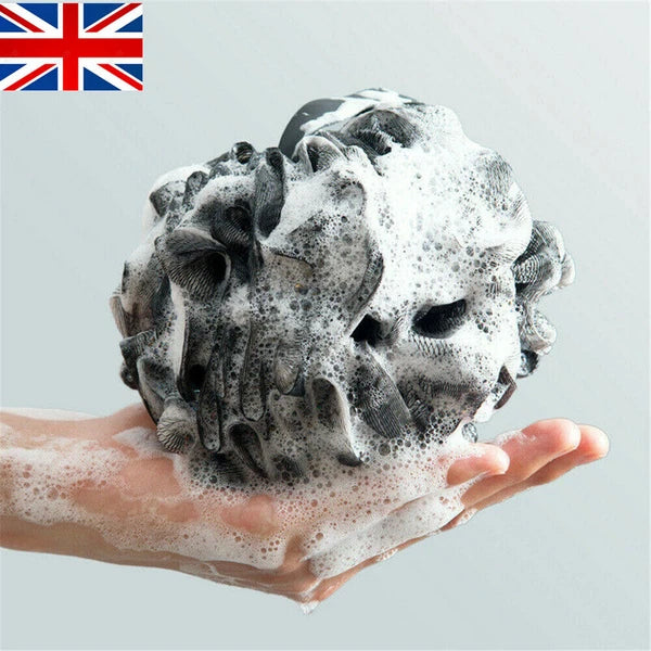 Large-Bath-Shower-Scrub Exfoliating Body Brush Scrubber Sponge Ball Mesh Puff UK