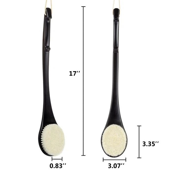 17Inch Long Handle Body Back Scrubber Shower Brush for Deep Cleaning Exfoliation