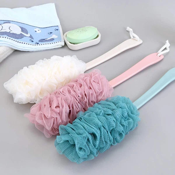 Back Scrubber for Shower Loofah Long Handle Bath Body Brush Soft Nylon Mesh S...