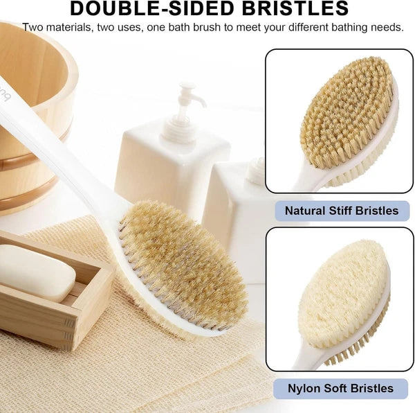 Back Scrubber, Back Scrubber for Shower, Bath Brush Long Handle for Shower with