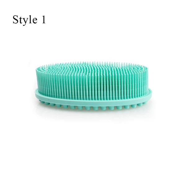 Bath Brush Scalp Massager Silicone Bristles Body Scrubber Washing Comb Bath Tool