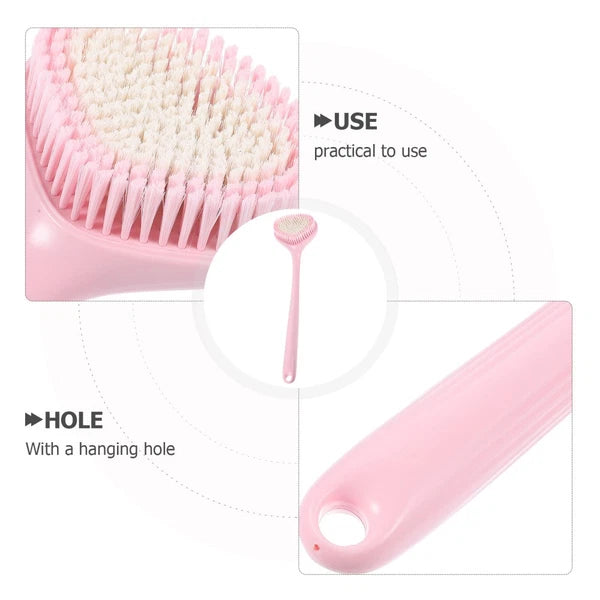 Back Exfoliating Brush Body Bath Brush Portable Back Scrubber Back Lotion
