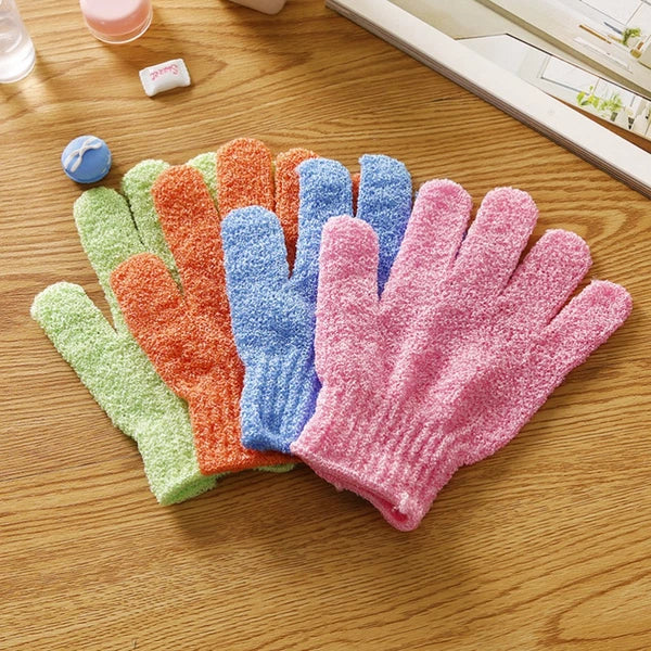 5 Pairs Bath Gloves Hand Body Scrubber Shower Exfoliating Mitten